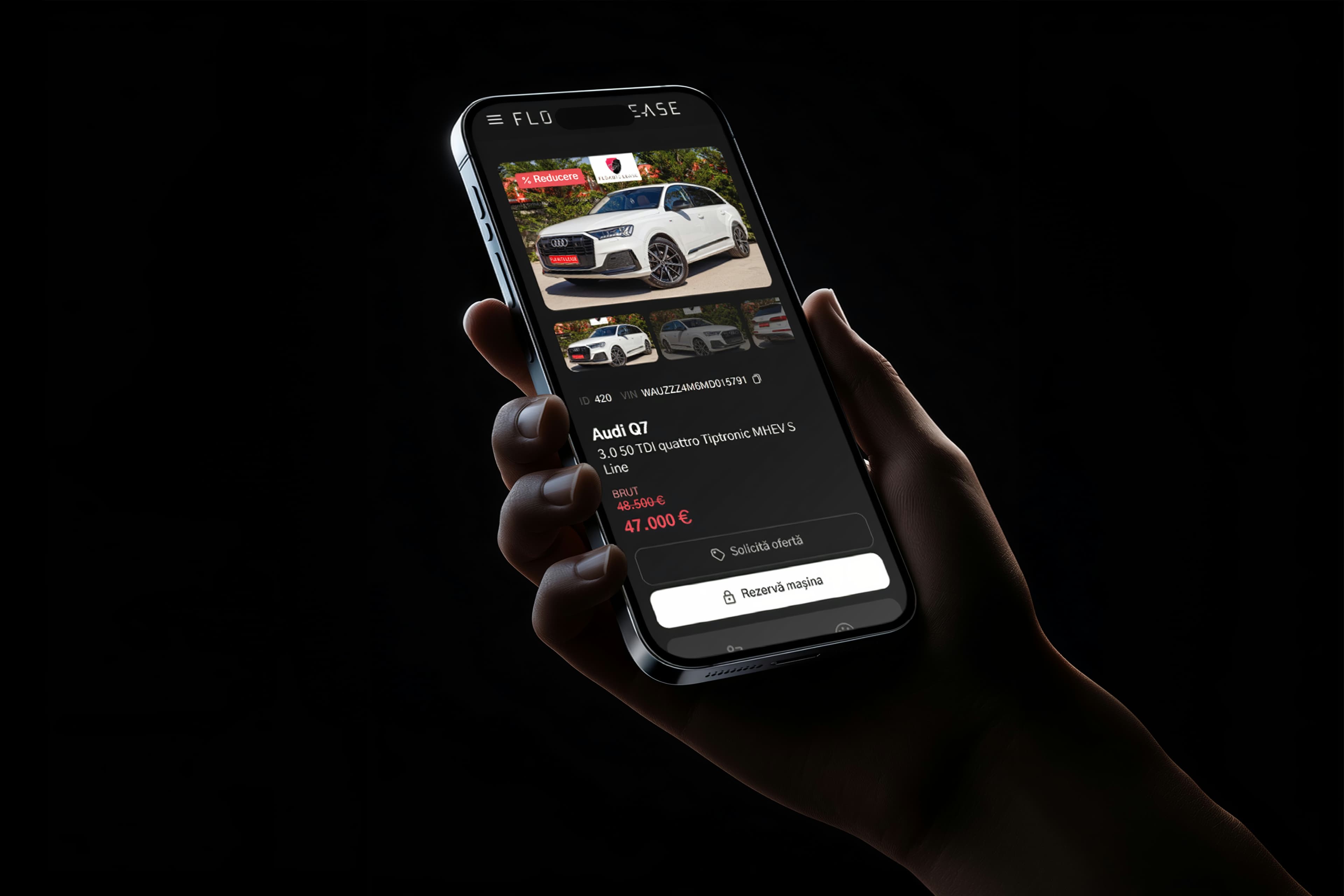 Flo Auto Lease storefront on mobile