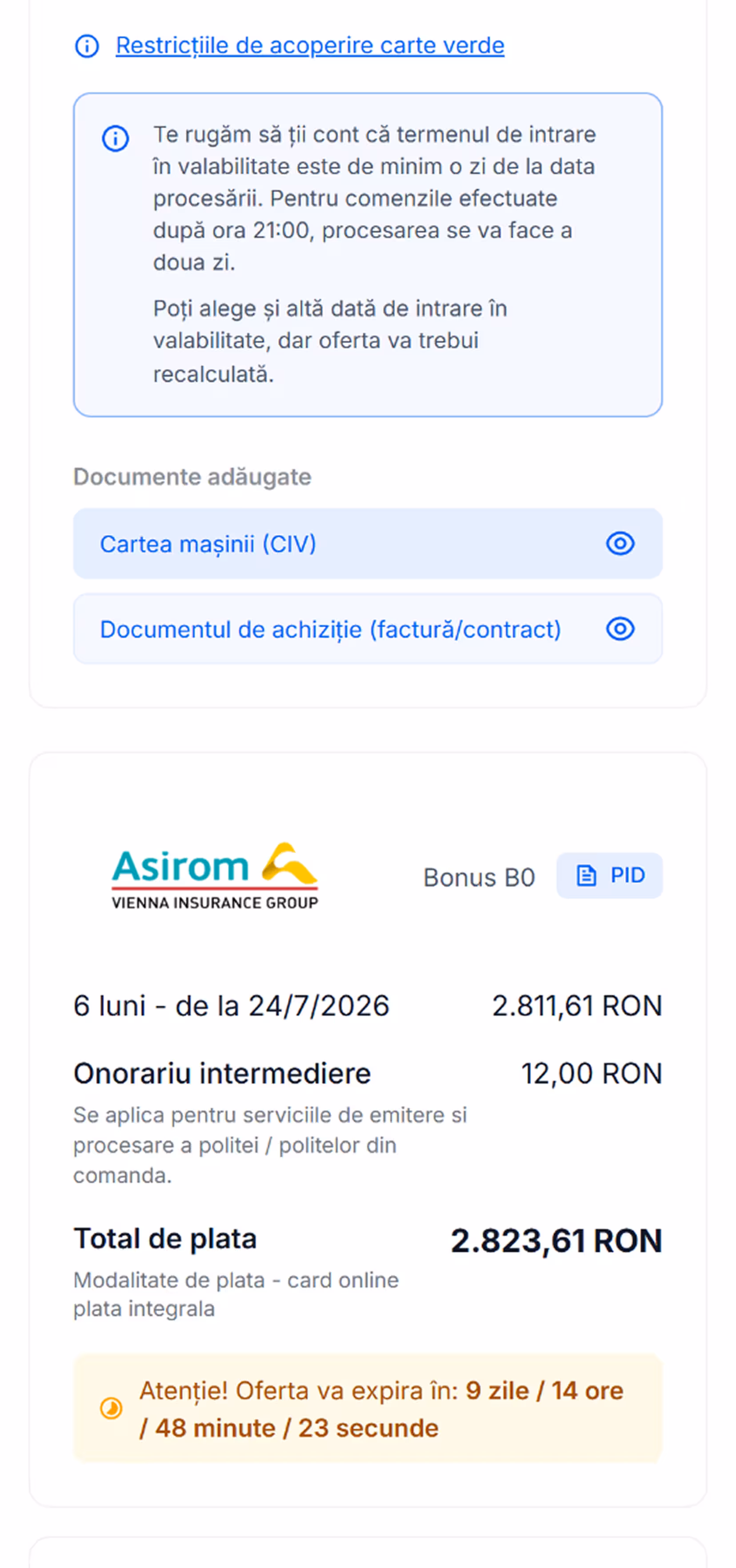 Step 5 summary & payment on mobile