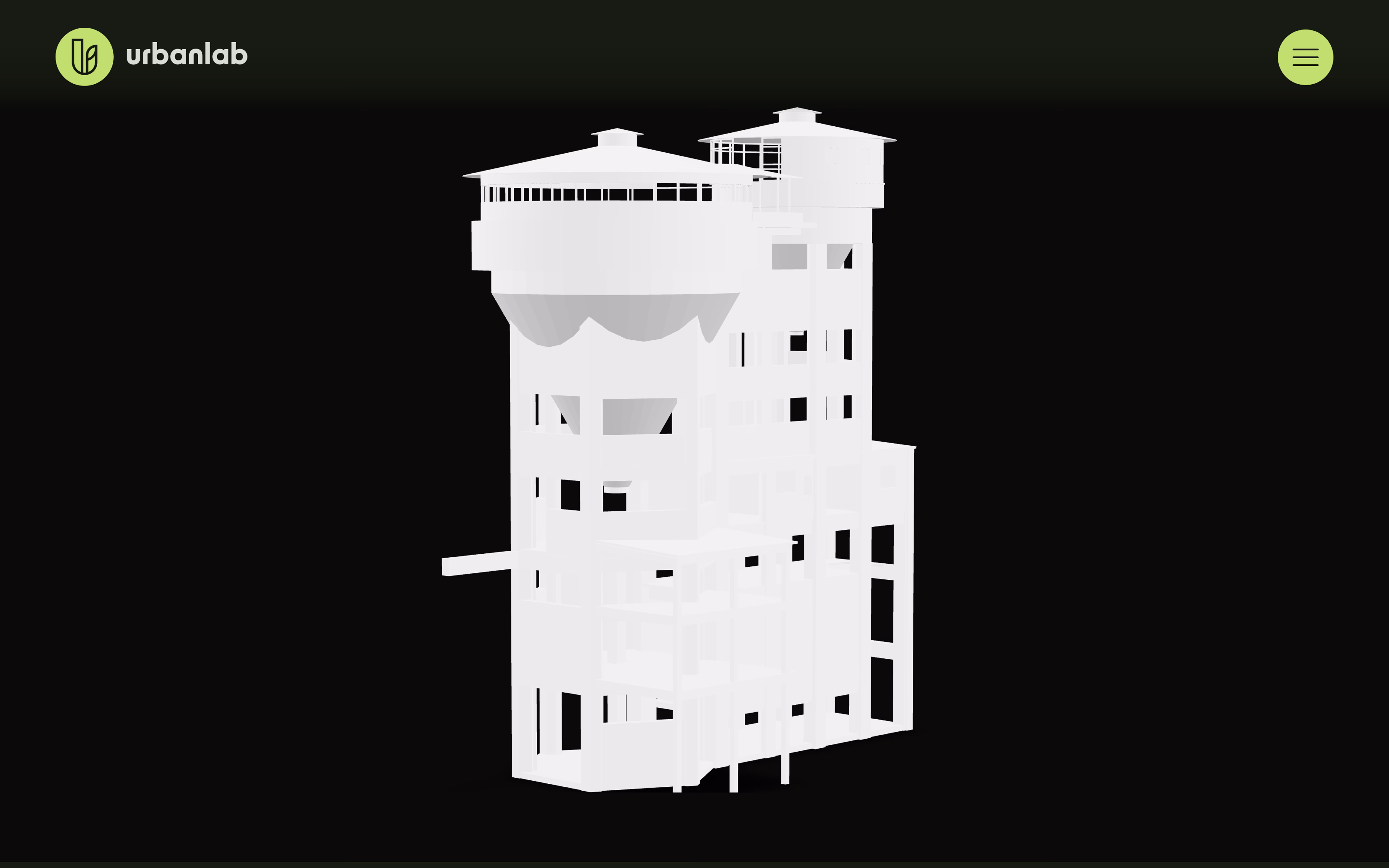 The 3D model viewer on a building page