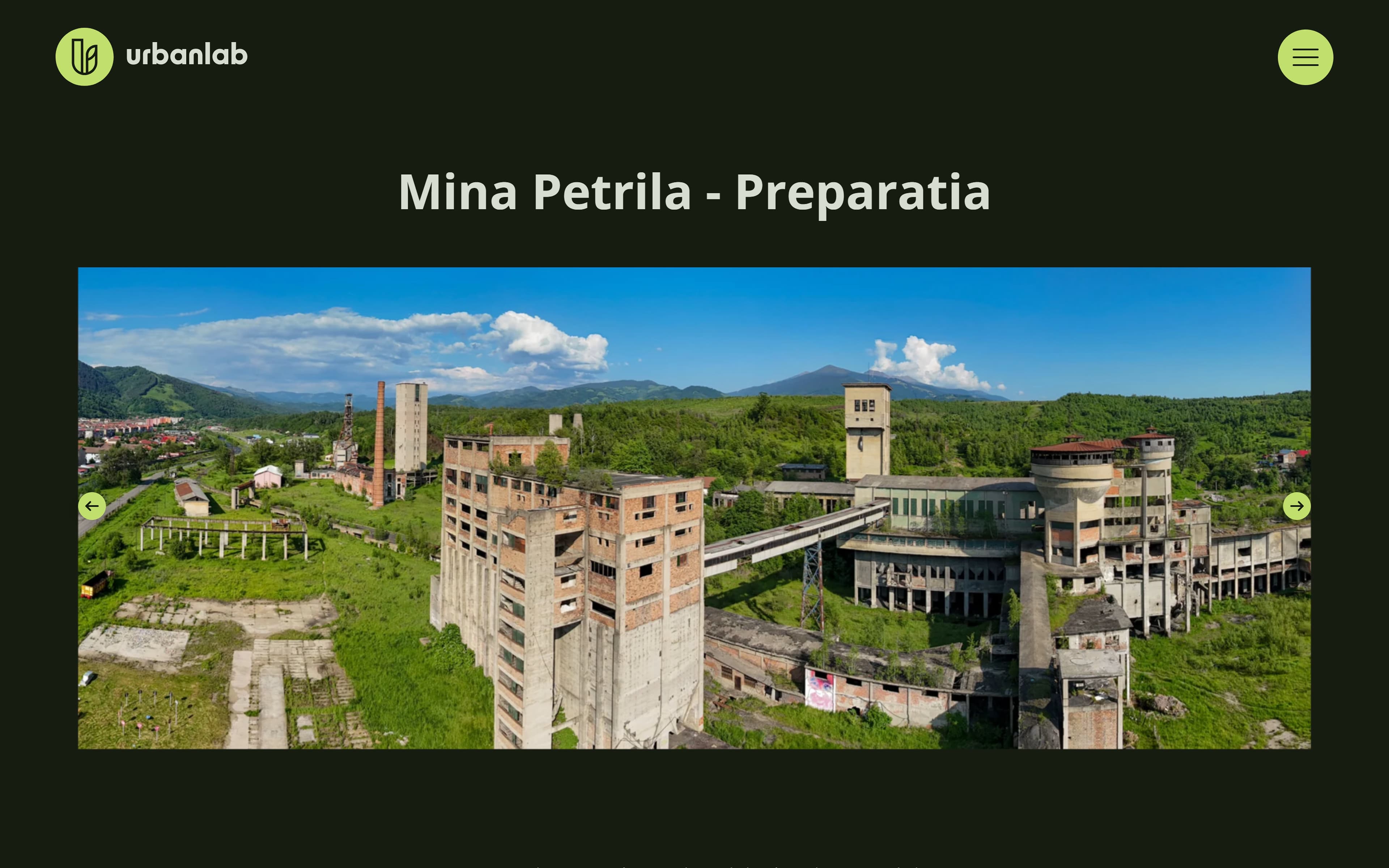 A building page with the photo gallery leading