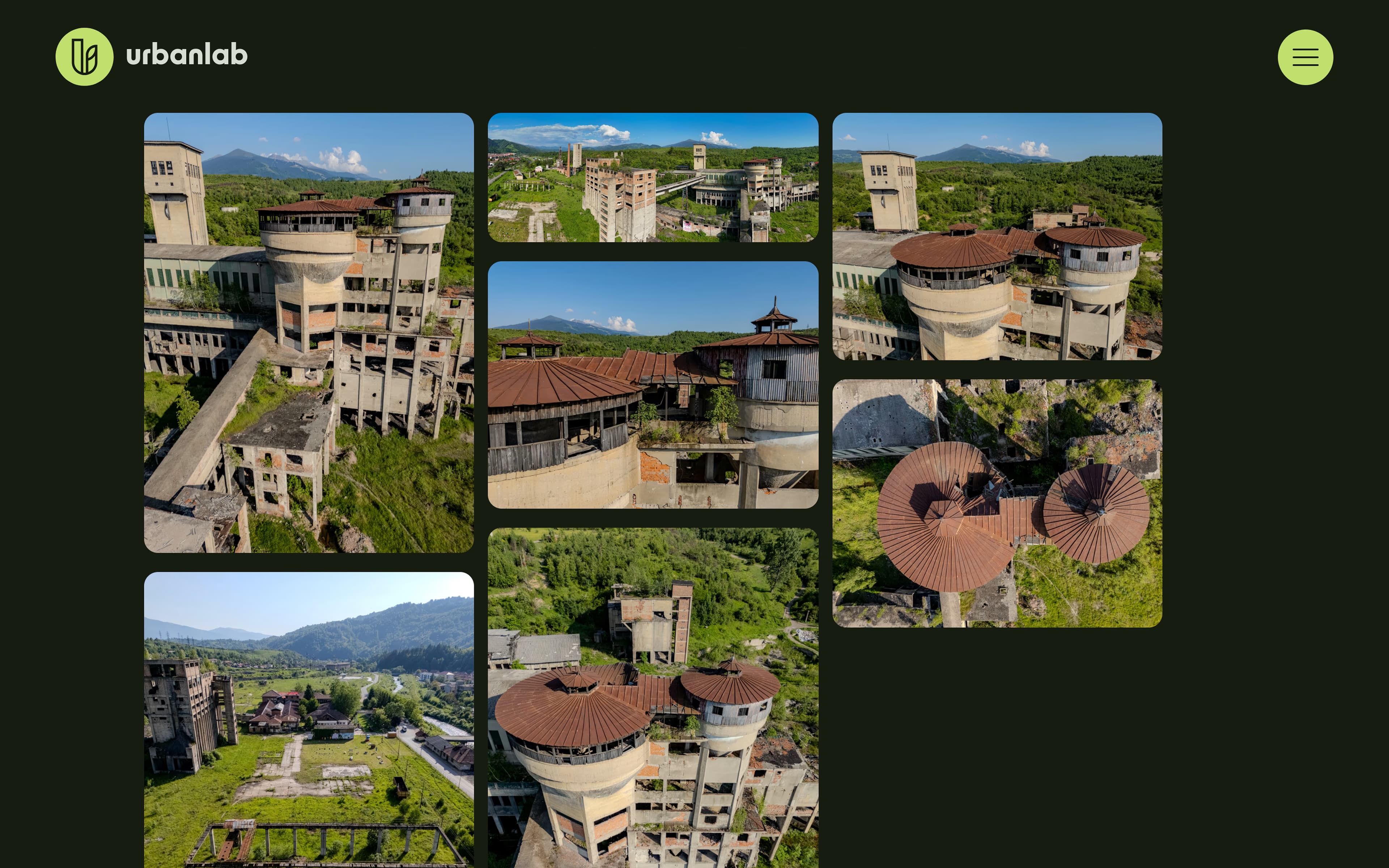 The building's photo archive as a masonry grid