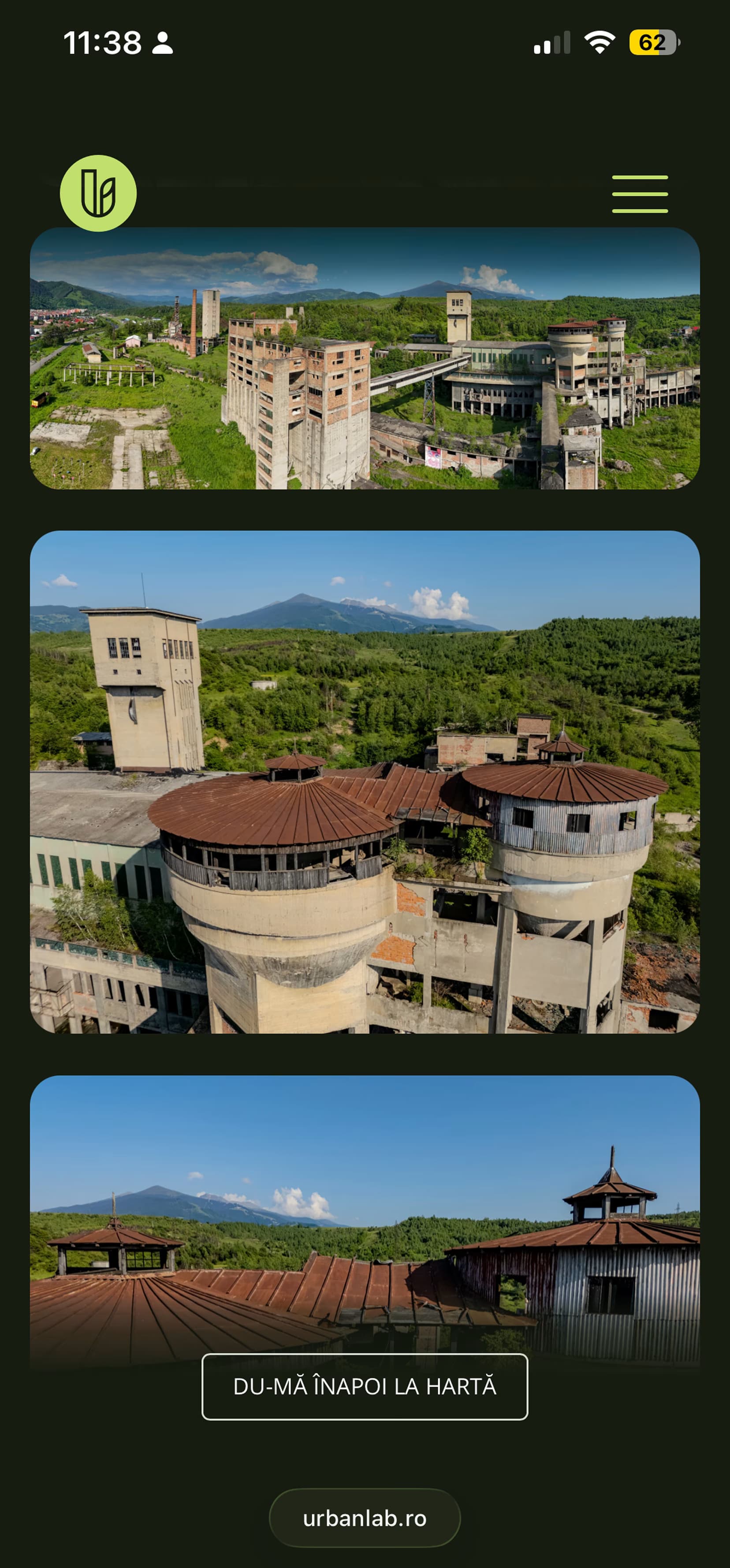 The photo archive grid on mobile